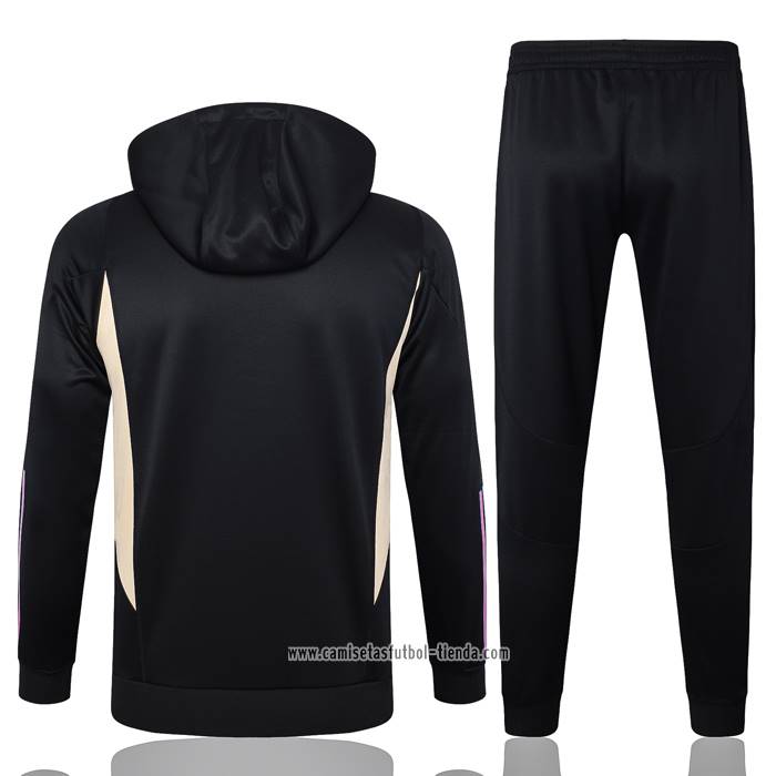 Chandal de Sudadera del Real Madrid 2023 2024 Nino Negro y Blanco